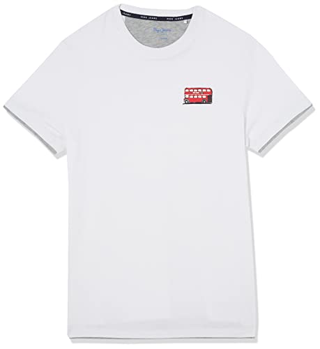 Pepe Jeans Herren Sutton T-Shirt, White (White), XL von Pepe Jeans