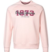 Pepe Jeans Herren Sweatshirt rosa Baumwolle Logo und Motiv von Pepe Jeans