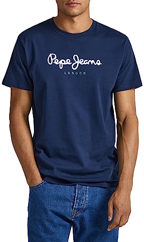 Pepe Jeans Herren Eggo Long T-Shirt, 595marineblau, XL von Pepe Jeans