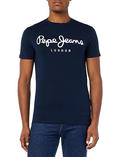 Pepe Jeans Herren Original Stretch N T Shirt, 595marineblau, L EU von Pepe Jeans