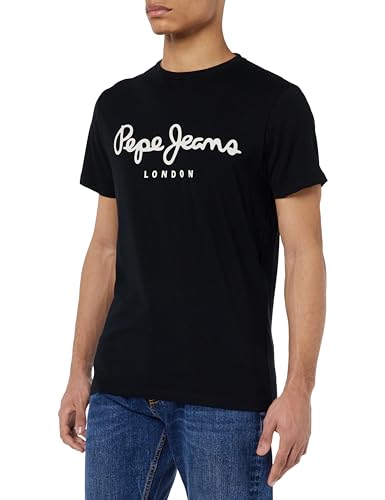 Pepe Jeans Herren Original Stretch N T Shirt, 999schwarz, L EU von Pepe Jeans