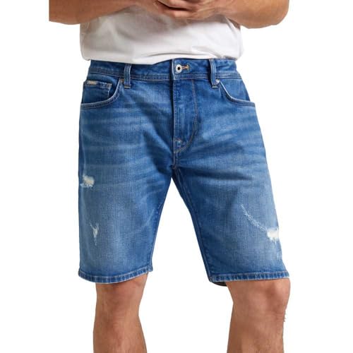 Pepe Jeans Herren Taper Short, Blau (Denim-RH7), 36W von Pepe Jeans