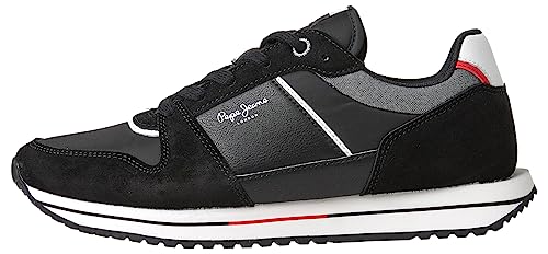 Pepe Jeans Herren Tour Basic Sneaker, Black (Black), 42 EU von Pepe Jeans