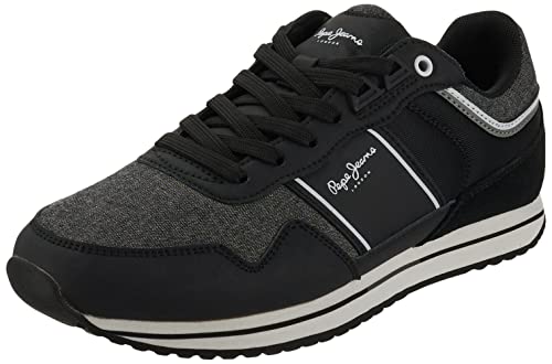 Pepe Jeans Herren Tour CLUB-SS23 Sneaker, Black, 42 EU von Pepe Jeans