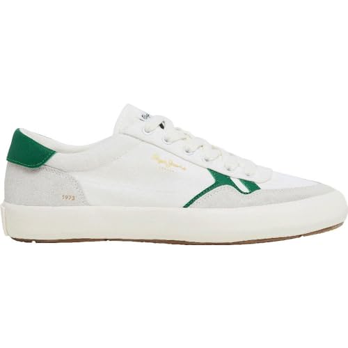 Pepe Jeans Herren Travis Brit M Sneaker, Weiß (Off White), 12 von Pepe Jeans