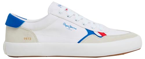 Pepe Jeans Herren Travis Brit M Sneaker, Weiß (Weiß), 10 von Pepe Jeans