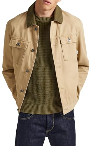 Pepe Jeans Herren Valtari Jacket, Brown (Khaki), XL von Pepe Jeans