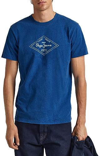 Pepe Jeans Herren Wesleis T-Shirt, Blue (Indigo), L von Pepe Jeans