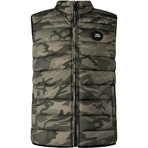 Pepe Jeans Herren Weste Jack Vest Camo, Mehrfarben (Multi), M von Pepe Jeans