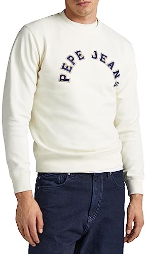 Pepe Jeans Herren Westend Sweat Sweatshirt, White (Off White), M von Pepe Jeans