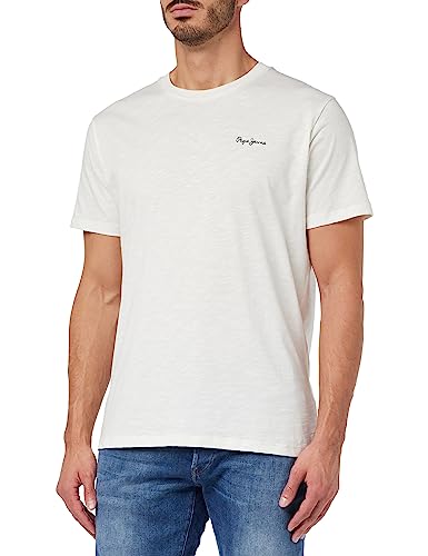 Pepe Jeans Herren Winston Ss T-Shirt, White (Off White), L von Pepe Jeans