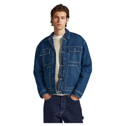 Pepe Jeans Herren Young Reclaim Trucker Jacket, Blue (Denim), XL von Pepe Jeans