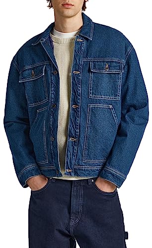 Pepe Jeans Herren Young Reclaim Trucker Jacket, Blue (Denim), XS von Pepe Jeans