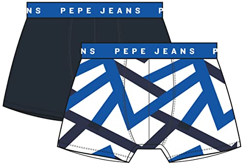 Pepe Jeans Herren Zigzag Print Tk 2P Trunks, Multicolour (Multi), L (2er Pack) von Pepe Jeans