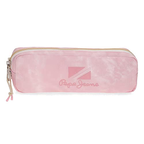 Pepe Jeans Holi Federmäppchen, Rosa, 22 x 7 x 3 cm, Polyester, Rosa, Etui von Pepe Jeans