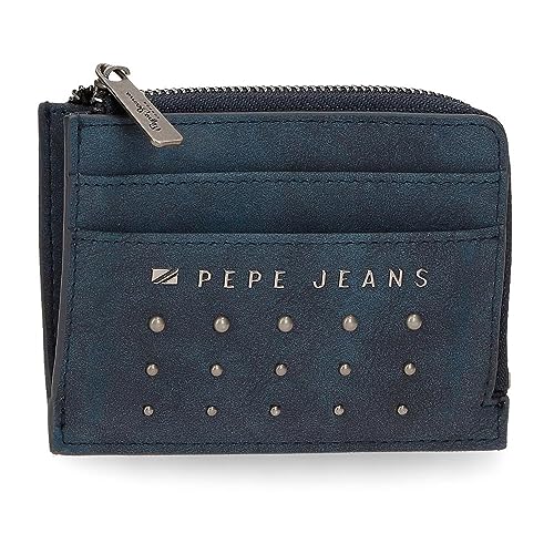 Pepe Jeans Holly Kartenetui Blau 11,5x8x1,5 cm Kunstleder, blau, Talla única, kartenetui von Pepe Jeans