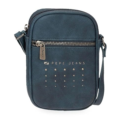 Pepe Jeans Holly Kleine Umhängetasche Blau 11 x 17,5 x 2,5 cm Kunstleder Blau Talla única Kleine Umhängetasche, blau, one Size, Kleine Umhängetasche von Pepe Jeans