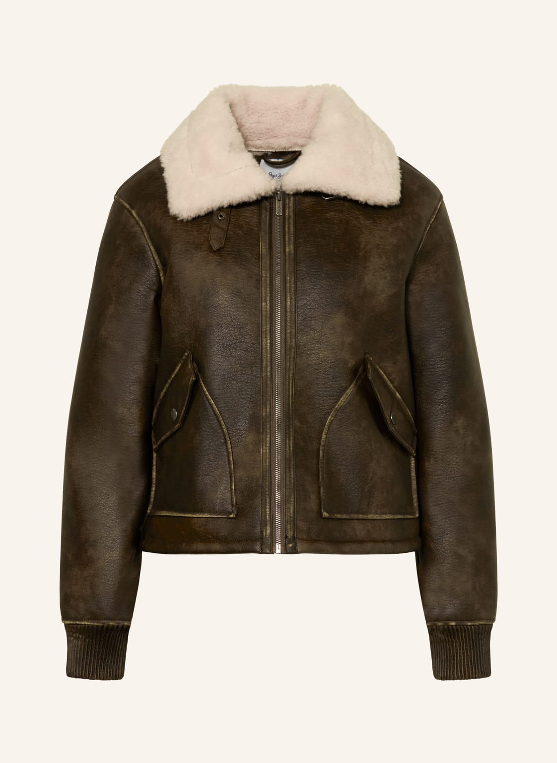 Pepe Jeans Jacke Theodora In Lederoptik braun von Pepe Jeans