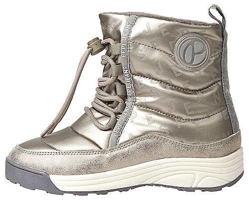 Pepe Jeans Jarvis Trace Fashion Boot, Grey (Dark Silver), 35 EU von Pepe Jeans