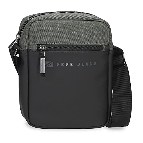 Pepe Jeans Jarvis Mittelgrüne Umhängetasche 17x22x6 cm Polyester mit Details aus Kunstleder von Pepe Jeans