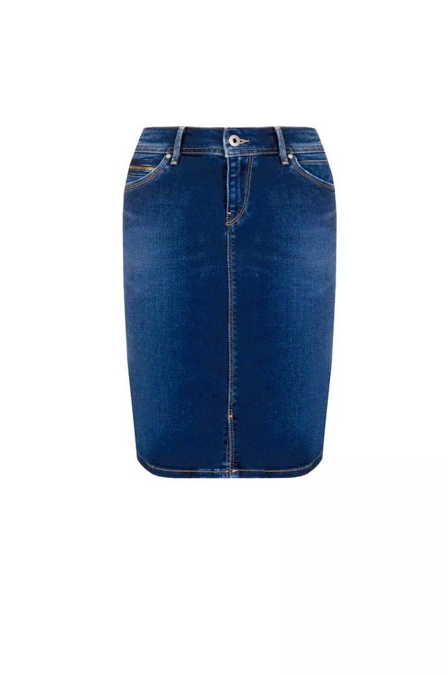 Pepe Jeans Jeansrock Pepe Damen Röcke, Pepe Jeans Taylor Slim Mid Skirt, Pepe Jeans Rock 5-pocket-Style, in Unifarbe von Pepe Jeans