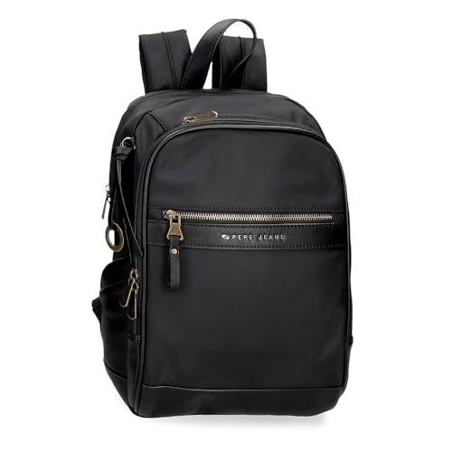 Pepe Jeans Joumma Bags Morgan Casual Daypacks, Reisetaschen, beige und schwarz, Kunstleder für Damen, Schwarz, Talla única, Tagesrucksa von Pepe Jeans