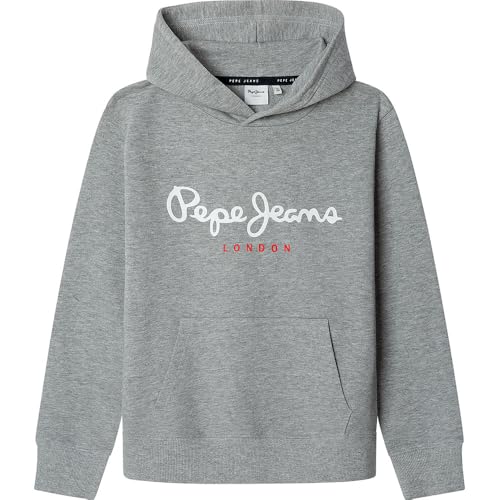 Pepe Jeans Jungen Art Hoodie Sweatshirt, Grau (meliertes Grau), 12 Jahre von Pepe Jeans