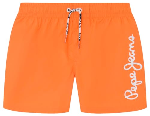 Pepe Jeans Jungen-Badeshorts mit Logo, Orange (Orange), 10 Jahre von Pepe Jeans