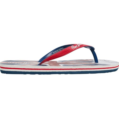 Pepe Jeans Jungen Beach Flag Flip-Flop, Rot (Rot), 2,5 von Pepe Jeans