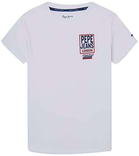 Pepe Jeans Jungen Benny T-Shirt, White (White), 6 Years von Pepe Jeans