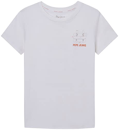 Pepe Jeans Jungen Bram T-Shirt, White (Off White), 12 Years von Pepe Jeans