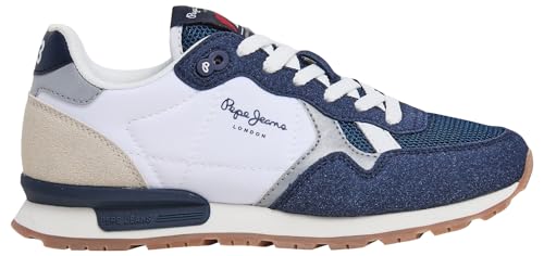 Pepe Jeans Jungen Brit Young B Sneaker, Blau (Navy), 2,5 von Pepe Jeans