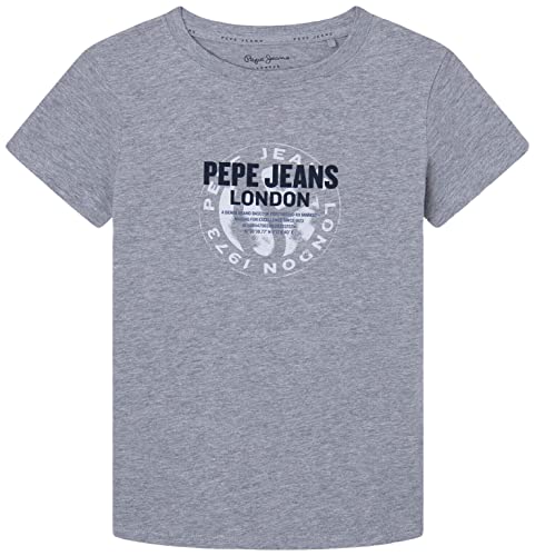 Pepe Jeans Jungen Brooklyn T-Shirt, Grey (Grey Marl), 8 Years von Pepe Jeans