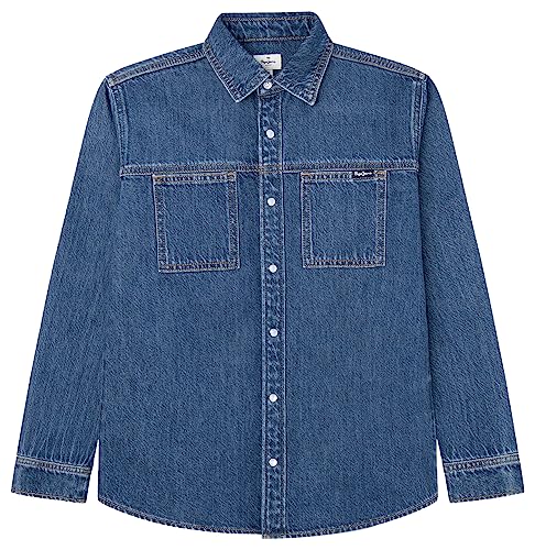 Pepe Jeans Jungen Ceder Shirt, Blue (Denim), 12 Years von Pepe Jeans