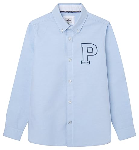 Pepe Jeans Jungen Divoll Shirt, Blue (Bleach Blue), 14 Years von Pepe Jeans