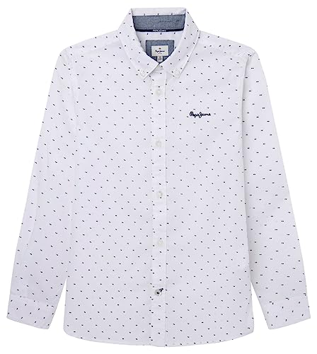 Pepe Jeans Jungen Dorset Shirt, White (White), 10 Years von Pepe Jeans