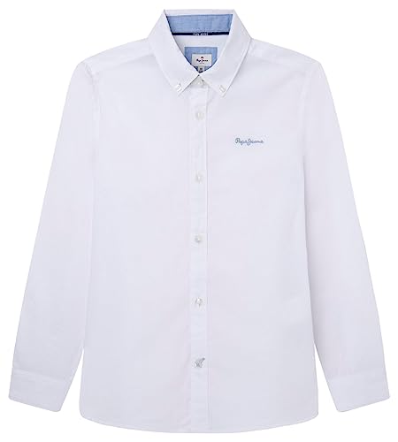 Pepe Jeans Jungen Drake Shirt, White (White), 10 Years von Pepe Jeans