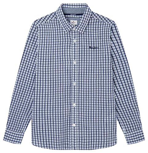 Pepe Jeans Jungen Dunell Shirt, Blue (Bleach Blue), 14 Years von Pepe Jeans