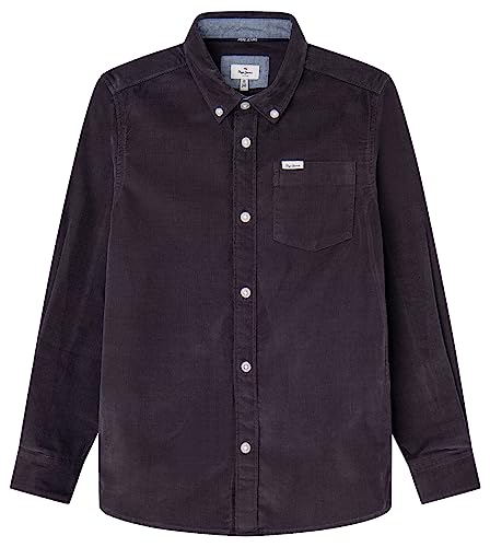 Pepe Jeans Jungen Dysart Shirt, Black (Washed Black), 10 Years von Pepe Jeans