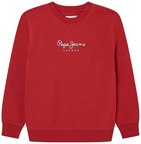 Pepe Jeans Jungen Eddie Crew Sweatshirt, Red (Studio Red), 16 Years von Pepe Jeans