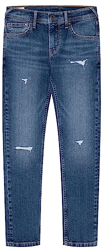 Pepe Jeans Jungen Finly Repair Jeans, Blue (Denim 2), 14 Years von Pepe Jeans