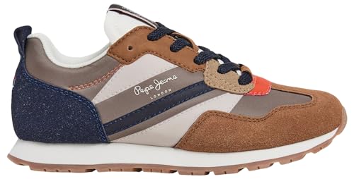 Pepe Jeans Jungen Foster Print B Sneaker, Braun (Tobacco Brown), 1,5 von Pepe Jeans