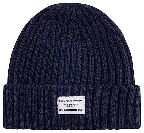 Pepe Jeans Jungen Johnny Beanie Cap, Blue (Dulwich), L von Pepe Jeans