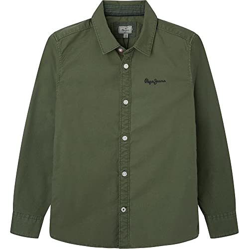 Pepe Jeans Jungen Keaton Shirt, Green (Thyme), 8 Years von Pepe Jeans