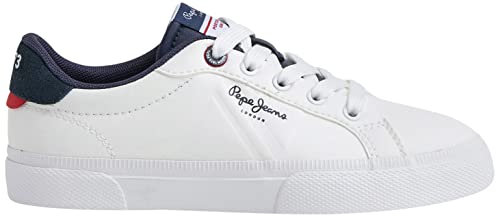 Pepe Jeans Jungen Kenton Flag B Sneaker, Weiß, 39.5 EU von Pepe Jeans