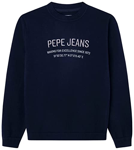 Pepe Jeans Jungen Keops Knitwear, Blue (Dulwich), 12 Years von Pepe Jeans