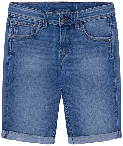 Pepe Jeans Jungen Kurze Hose mit Kaschierung Shorts, Denim-js4, 14 Jahre EU von Pepe Jeans