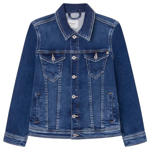 Pepe Jeans Jungen Legendary Jr Jacke, Blau (Denim-MK6), 10 Jahre von Pepe Jeans