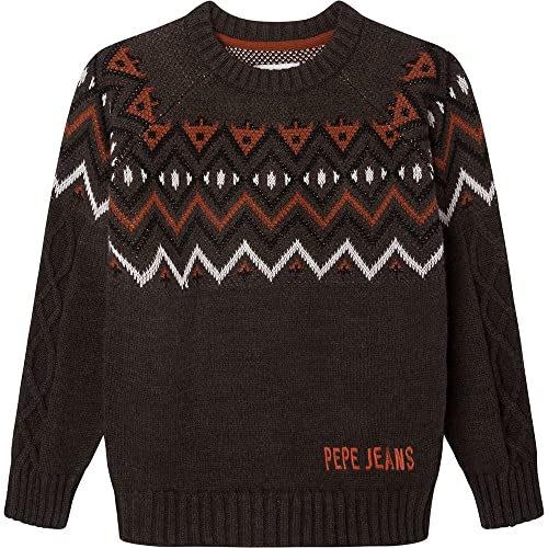 Pepe Jeans Jungen Lennon Knitwear, Brown (Stowe), 14 Years von Pepe Jeans