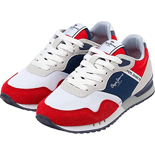 Pepe Jeans Jungen London B May Sneaker, Rot, 38 EU von Pepe Jeans